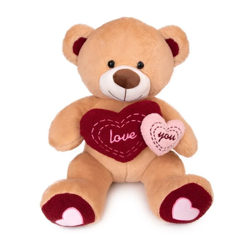 Плюшено мече със сърце „Love you“ – 30 см