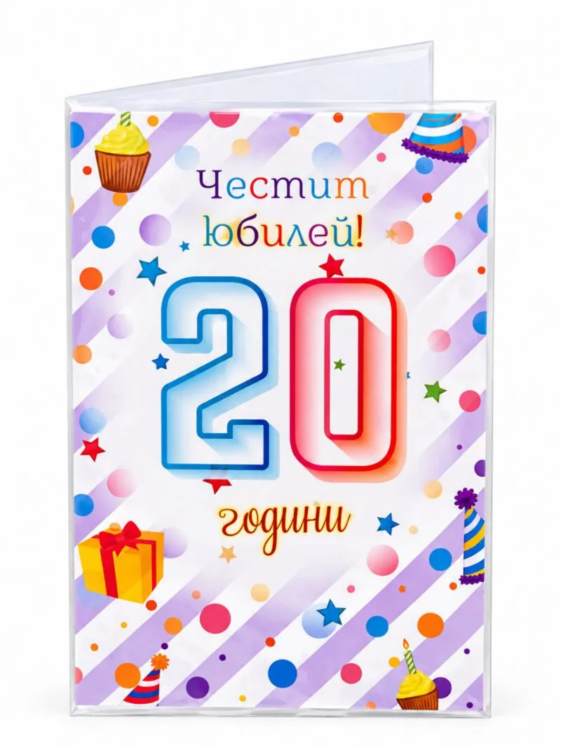 Картичка „Честит юбилей!“ 20 години